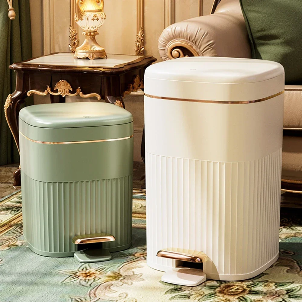 

Can Garbage Bathroom Bin Wastebasket Waterproof Lid Trash Luxury With Kitchens Pedal Capacity For Large