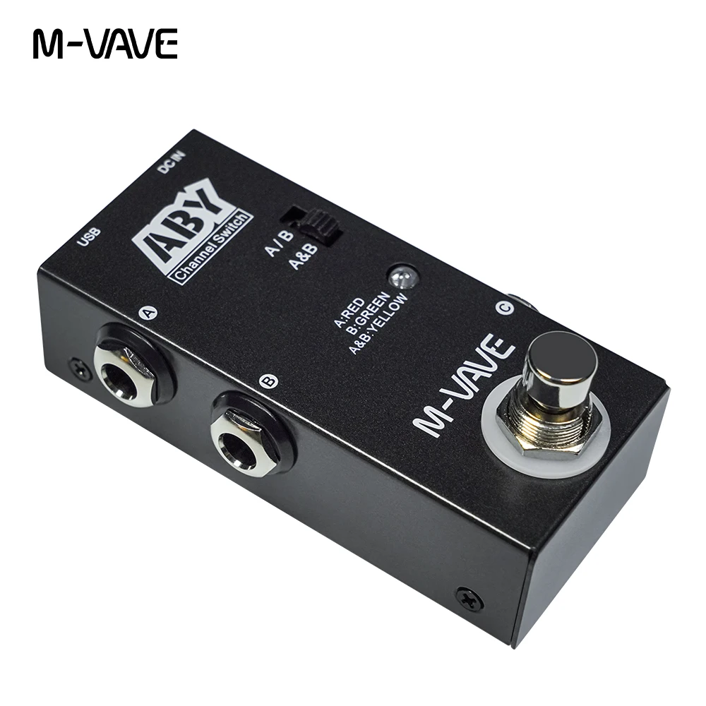 M-VAVE ABY Pedal Line Selector AB Switch Mini Guitar Effect Pedal True Bypass Guitar Bass Pedal AB Box - ABY Channel Switch