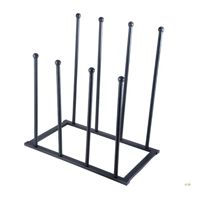 

41XB Innovative Shoe Storage Rack Durable Black Metal Boot Sturdy Shoe Rack Foyer Multifunction Long Boot Holder