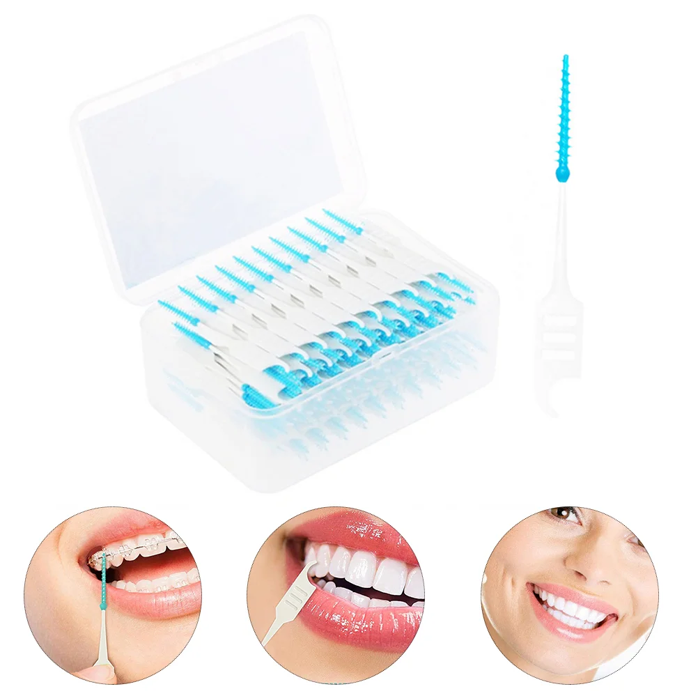 200 Pcs Toothpick Cleaning Brushes for Household Braces Cleaner Elasticity