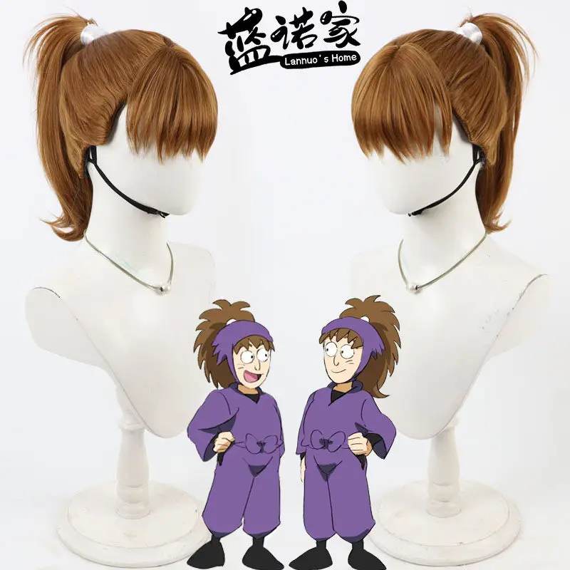 

Аниме Nintama Rantarou Saburo Hachiya Raizo Fuwa, парик для косплея, Хэллоуин, карнавал, реквизит для вечеринки, синтетические волосы + шапочка для парика