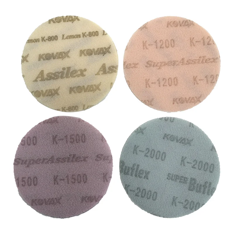 Kovax Disco abrasivo da 3 pollici 77 mm per lucidatura fine Disco rotondo Carta vetrata di grado professionale per finitura superficiale liscia