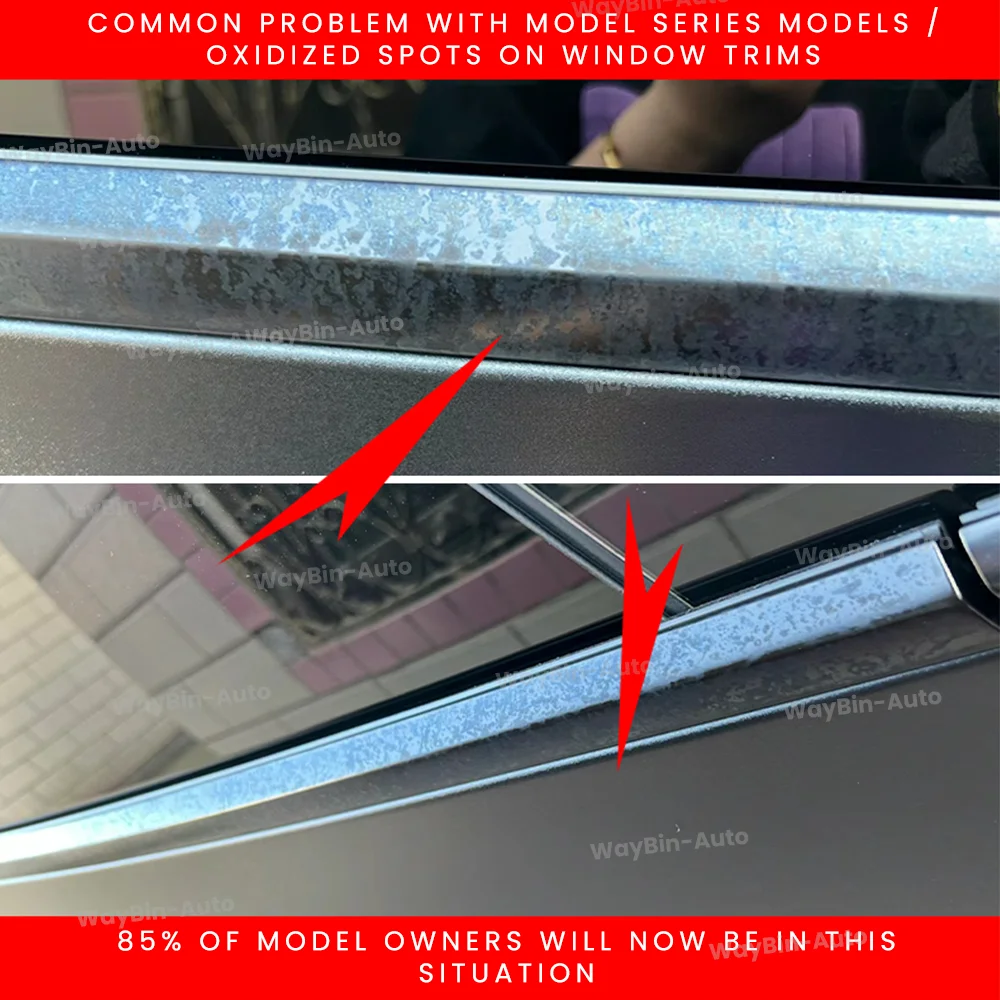 Car Window Frame Sticker for Tesla Model 3 Y X S PVC Door Handle Protector Trim Strips Tint Exterior Decoration Accessories