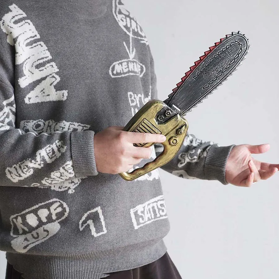 Halloween Plastikmesser Axt Horror-Messer Scherzartikel Piraten-Kettensäge Cosplay Party Fake Spielzeug Deko-Requisiten – Detail 6