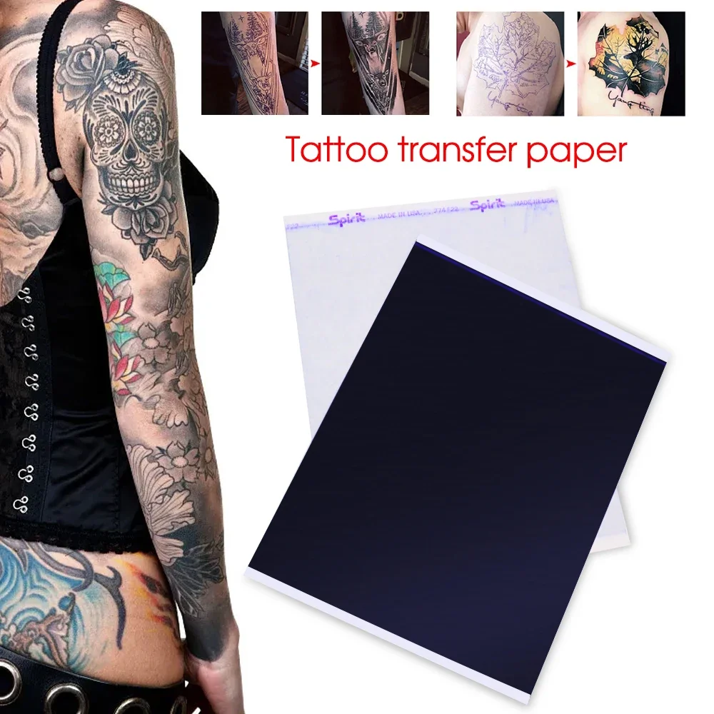 3/5/10pcs Spirit Hand Painted Tattoo Stencil Transfer Paper Classic Sheet Thermal Copier Paper For Body Art Tattooing Supplies