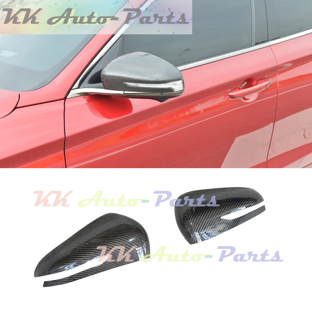 

Углеродное волокно, боковая дверь автомобиля, крышка зеркала заднего вида, крышка для Hyundai Genesis Coupe G70, колпачки заднего вида, автотюнинг