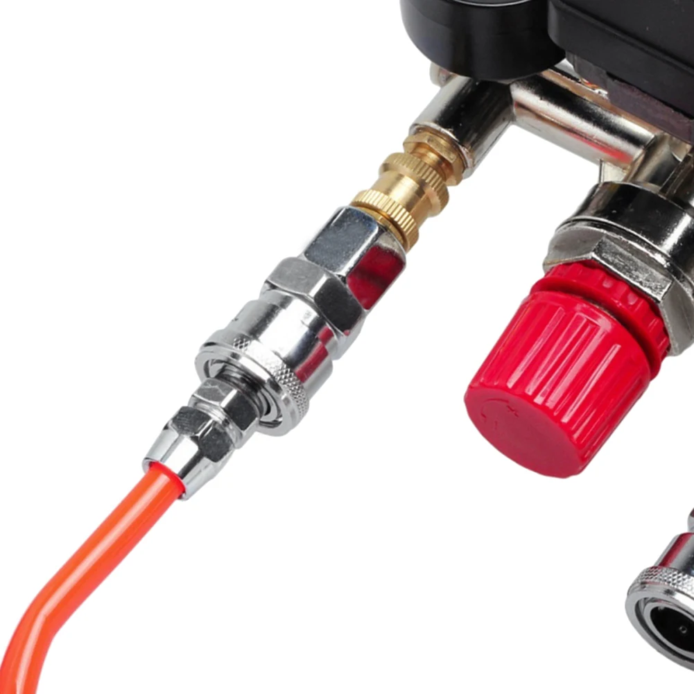 【NOVO】1 Pcs Medidor de verificação de pressão do compressor de ar sem óleo Válvula de saída ajustável do compressor de ar silencioso 175Psi