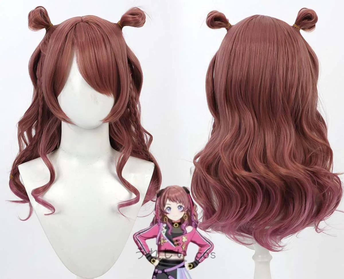 

Парик из синтетических волос для женщин, косплей Саки Ханами из Gakuen IDOLM, для вечеринки в стиле Хэллоуин
