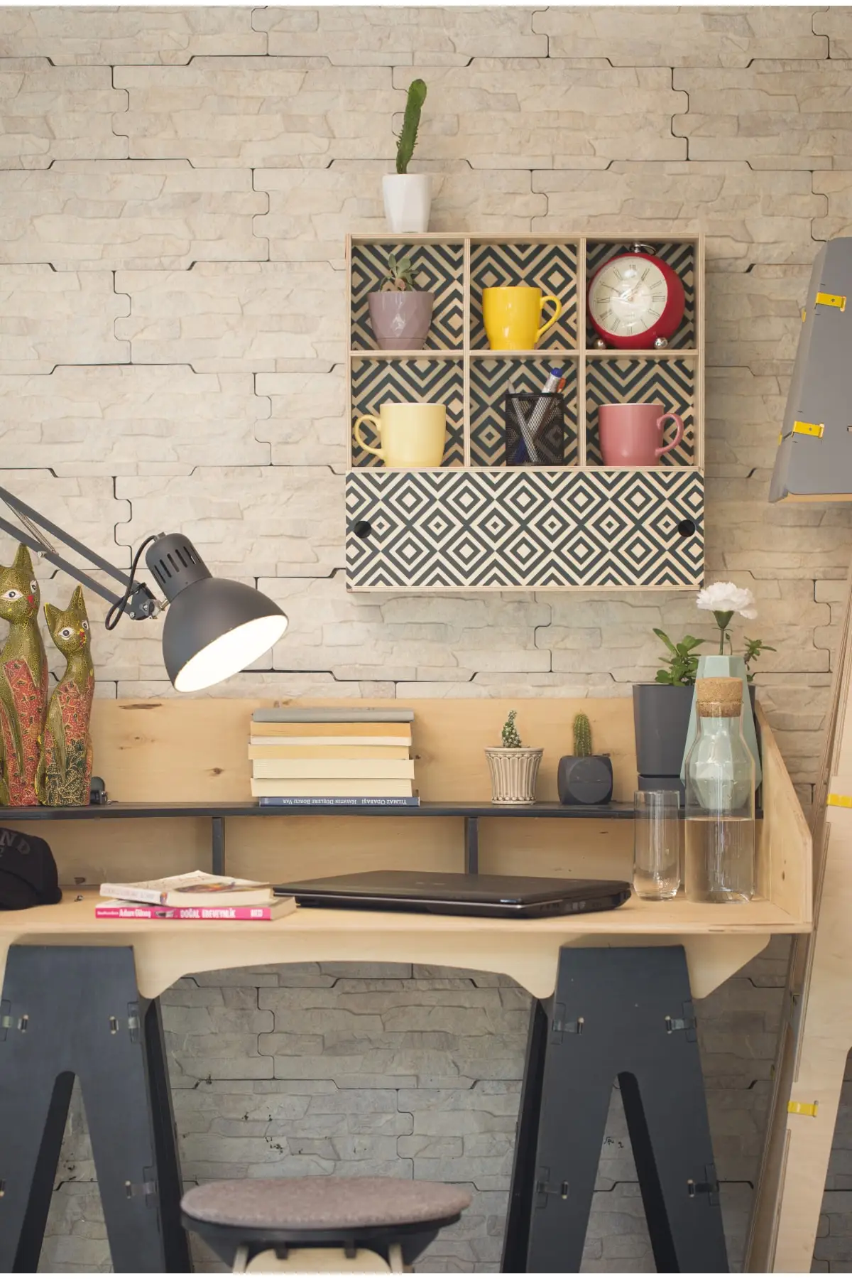 Zwart Hout Wandplank X Model Plaıd Keuken Rack Opbergdoos Badkamer Rack Kind Kamer Rack