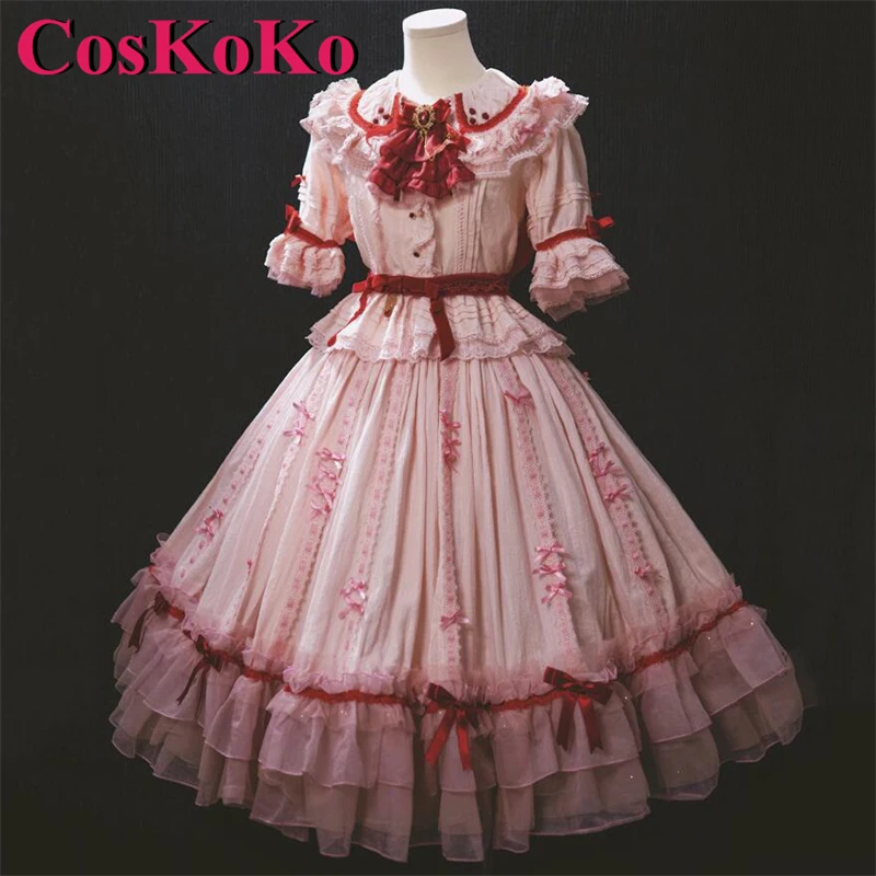 CosKoKo Remilia Scarlet Cosplay Anime Game Touhou Project Costume Sweet Nifty Formal Dress Halloween Carnival Role Play Clothing