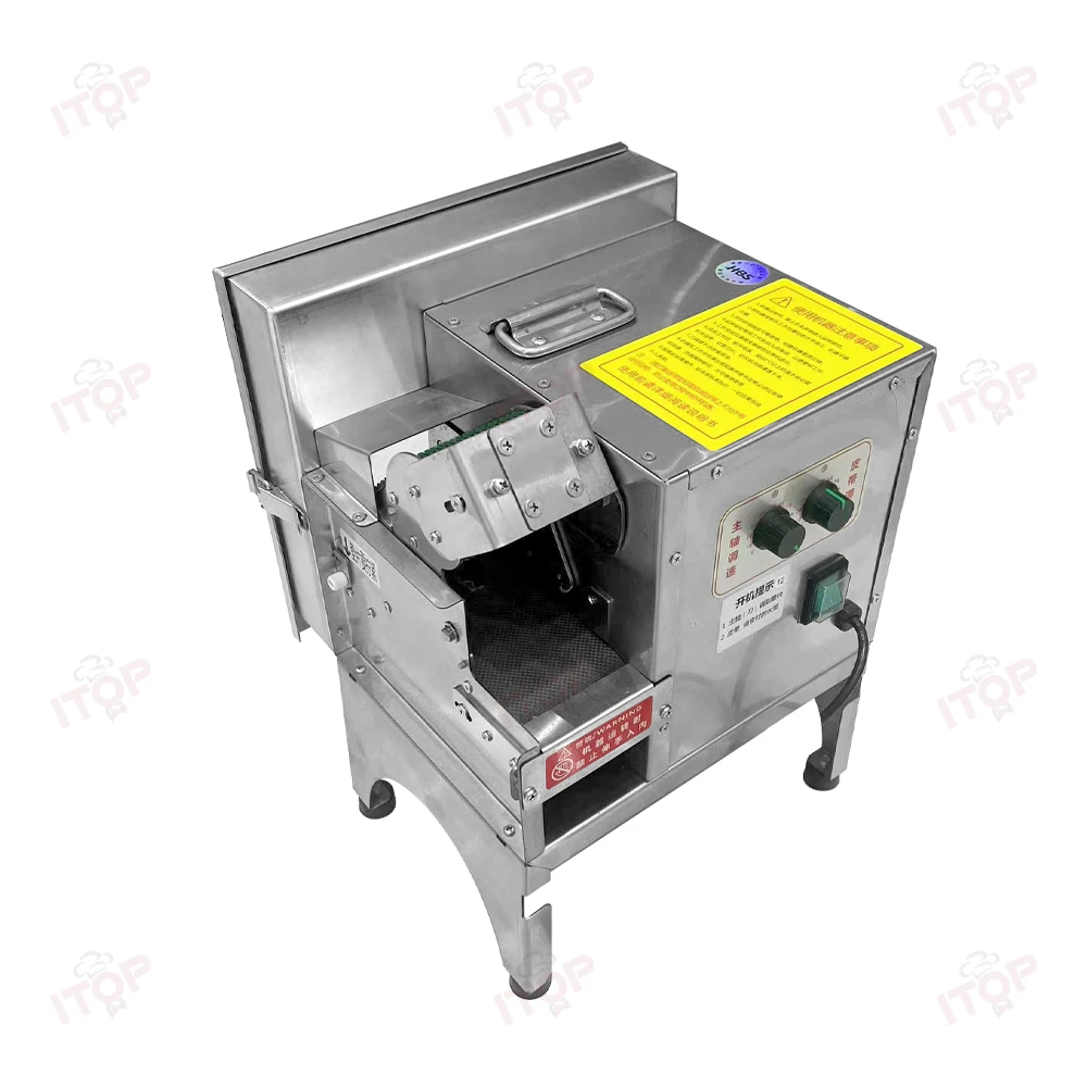 قطاعة خضروات تجارية من ITOP، قطاعة شالوت أوتوماتيكية، قطاعة كهربائية لبصل الربيع بسمك 1.5-35 مم قابل للتعديل