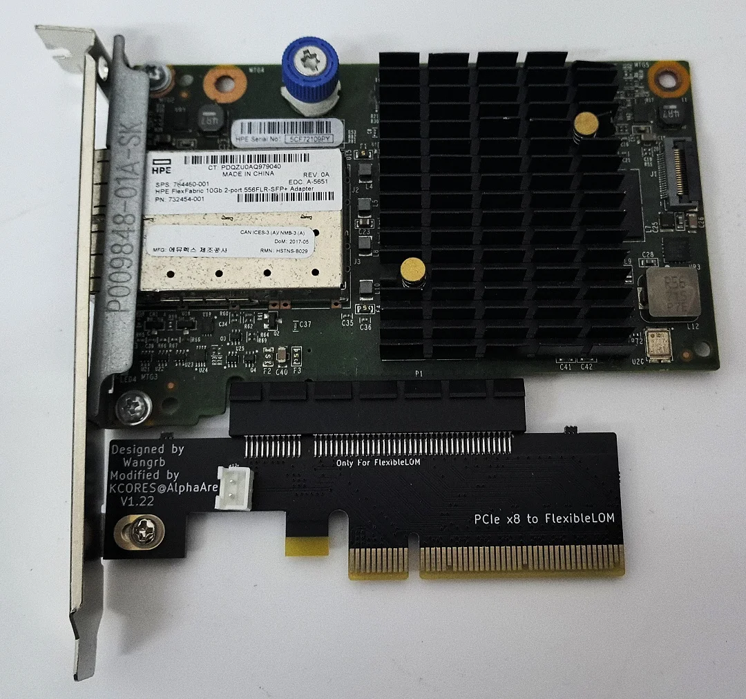 556FLR-SFP + 764460-001 732454-001 10GB dual port 10 Gigabit network interface card