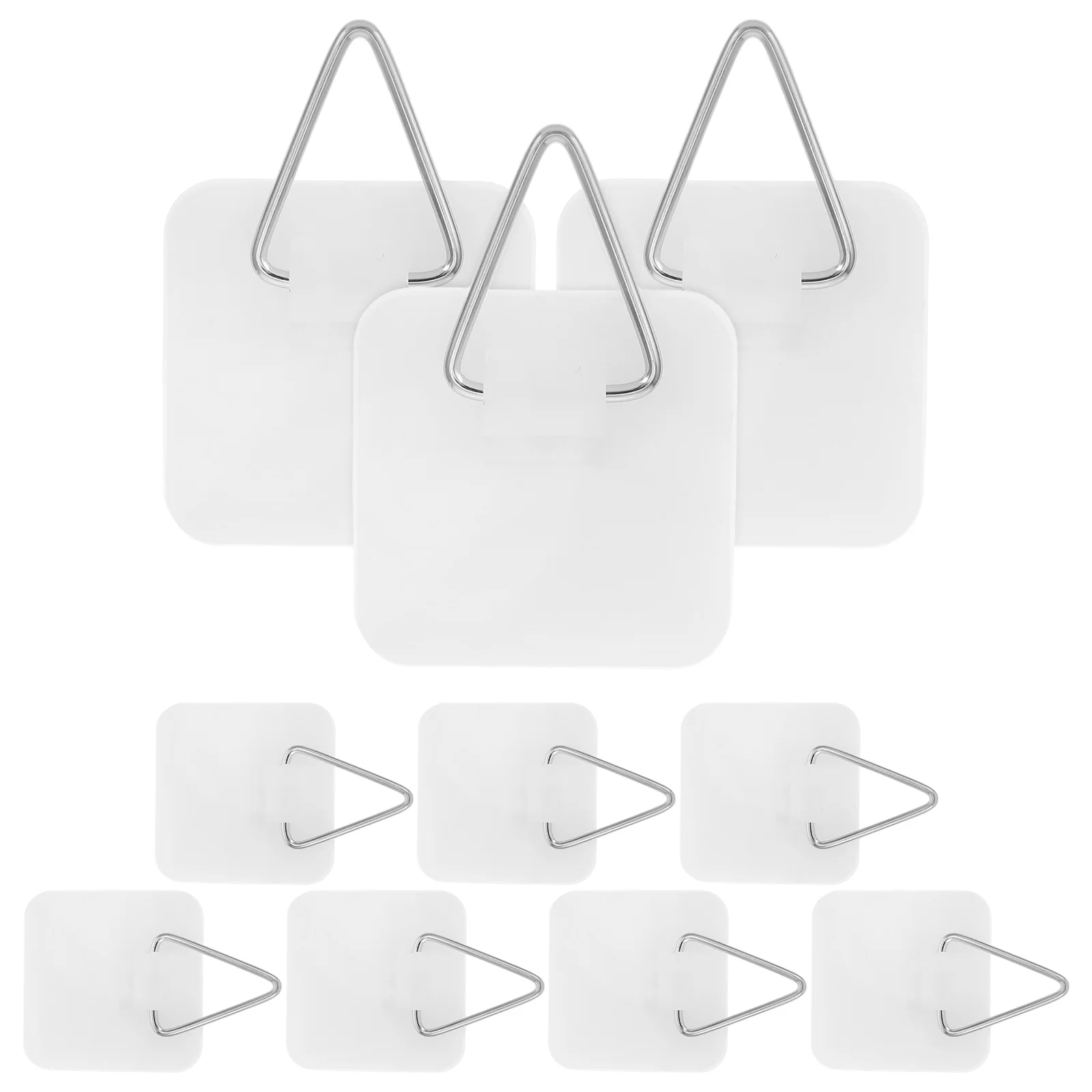 

10 Pcs Ordinary Wall Hanging Photo Frame Adhesive Hook Picture Hangers Plastic Foamboard Hooks