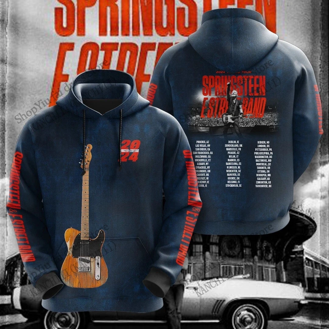 Bruce Springsteen & E Street Band World Tour 3d Print Hoodie Men Women Fashion Oversize  Rock Tracksuit Men Clothes Moletom 2027