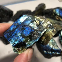 20-200g Natural Stone Labradorite Mineral Reiki Healing Moon stone specimen collection fish tank landscape Crystal raw stone 2
