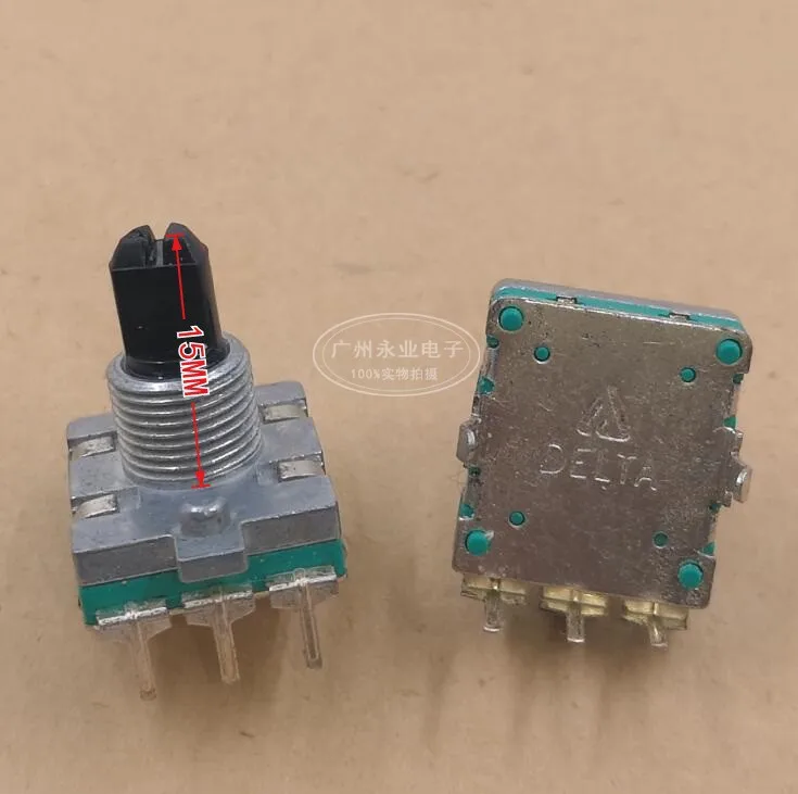 

Двухкомпонентный роторный энкодер EC16 с шаговым механизмом, 24 точки, рукоятка 15 мм, бесконечное вращение на 360 градусов, цифровой импульсный потенциометр