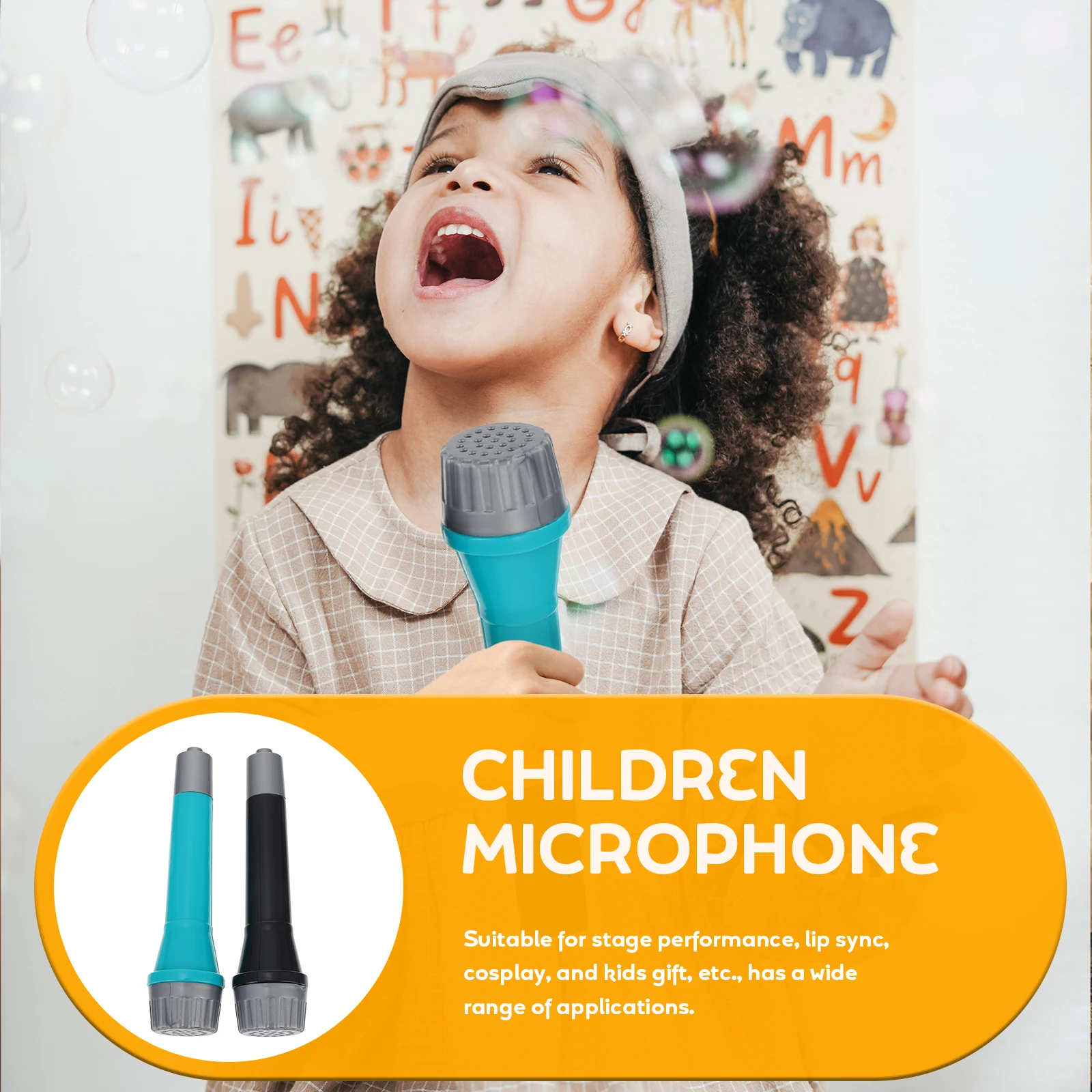 

10pcs Simulated Props Plastic Fake Microphone Kids Educational Play Party Favors Pretend Singing Children Microphone Dance