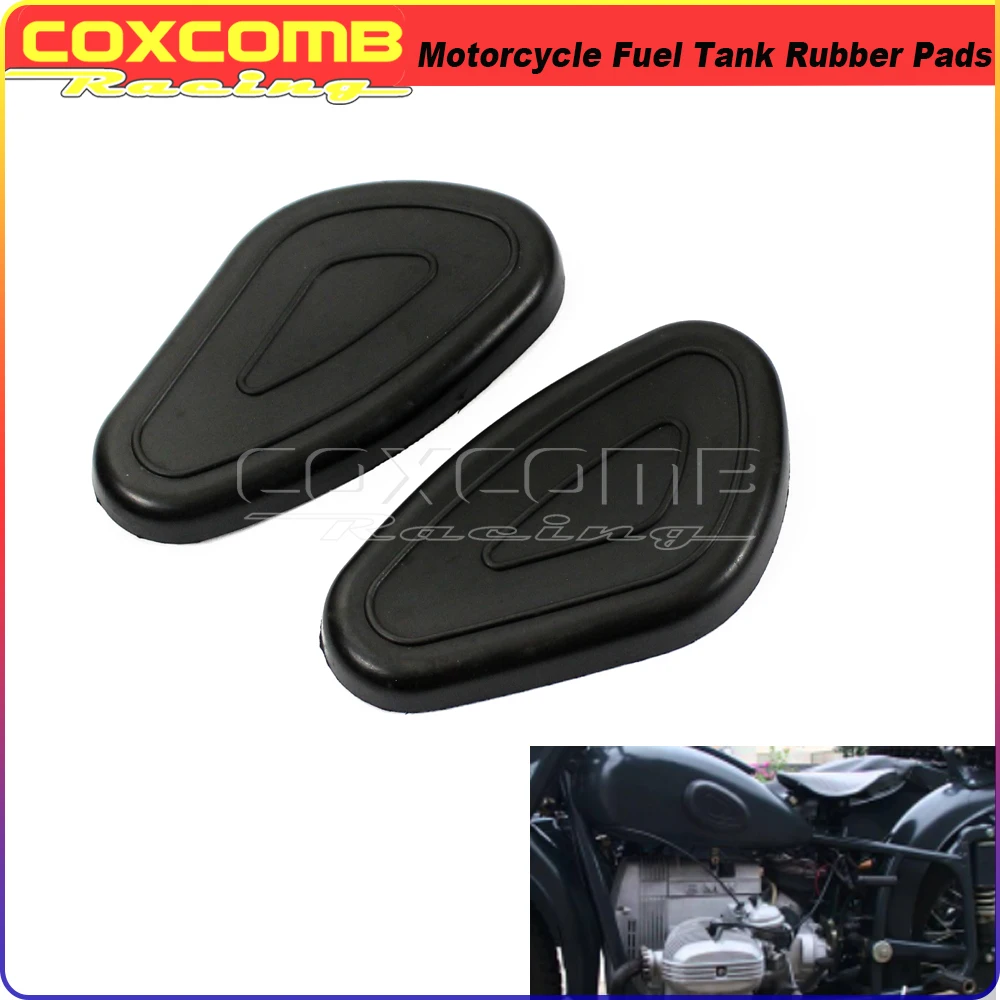 1 Pair Motorcycle Black Fuel Tank Rubber Pads For Zündapp DB DS DBK KS KS750 MW M1 M1M M1S M72 R12 R75 R51 R61 R66 R71 K750 BW40