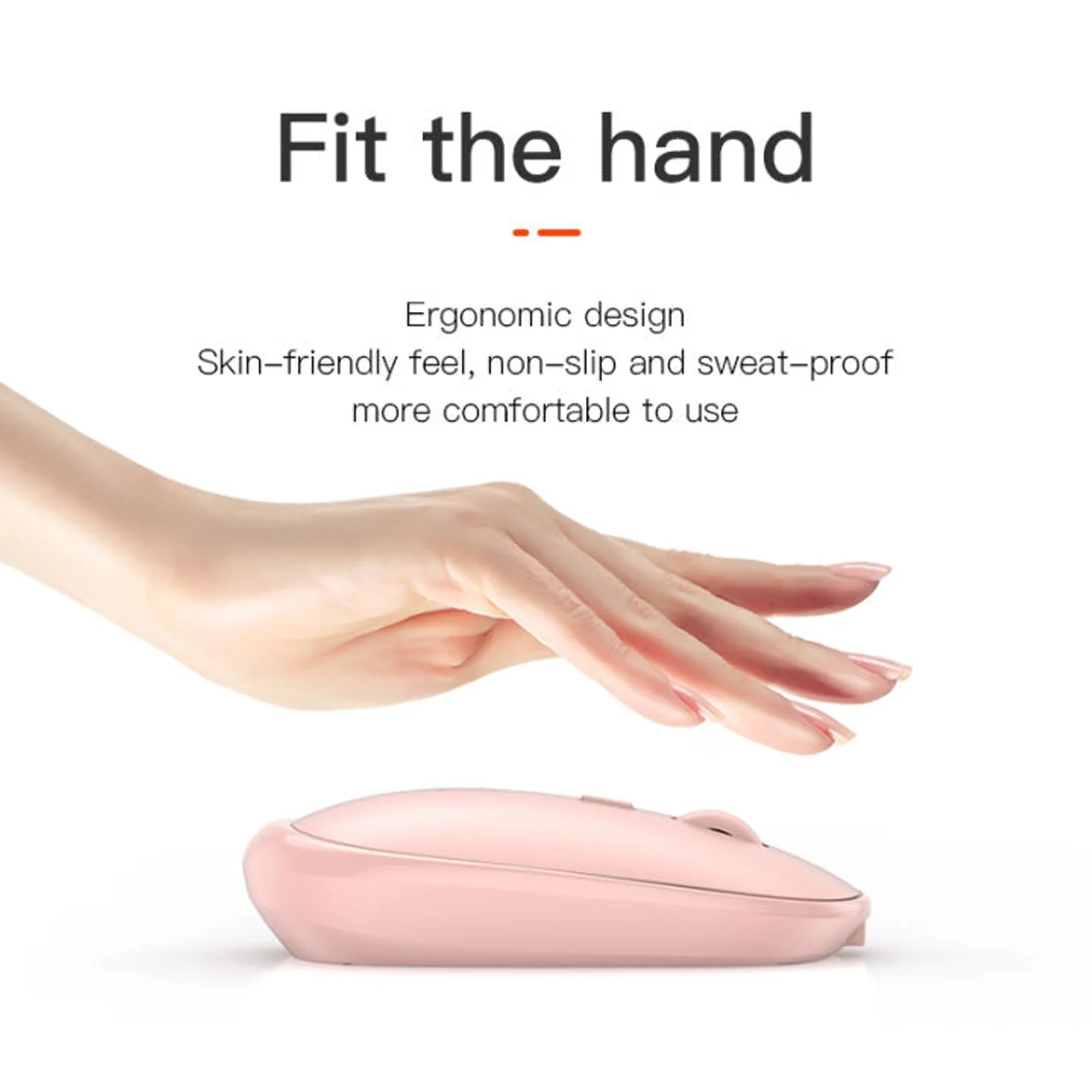 Macaron Colorful Stylish Rechargeable Mute Wireless Mouse with Adjustable DPI Replaceable Battery for Comfortable Gaming