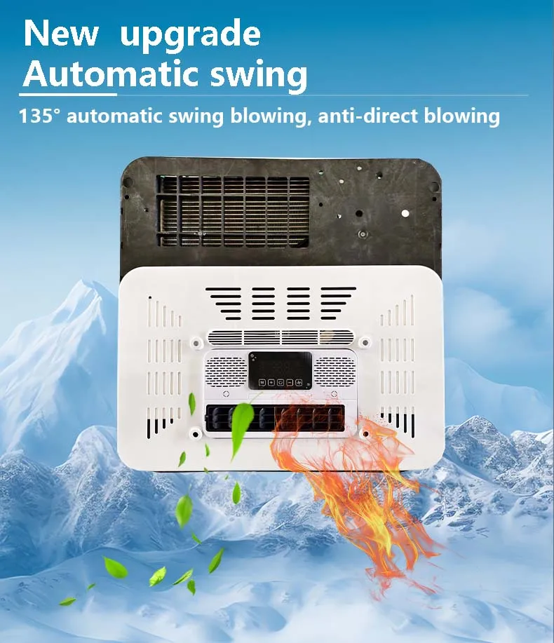 Condizionatore d'aria per camion Condizionatore d'aria da tetto a doppia ventola 12V 24V per camion camper camper camper