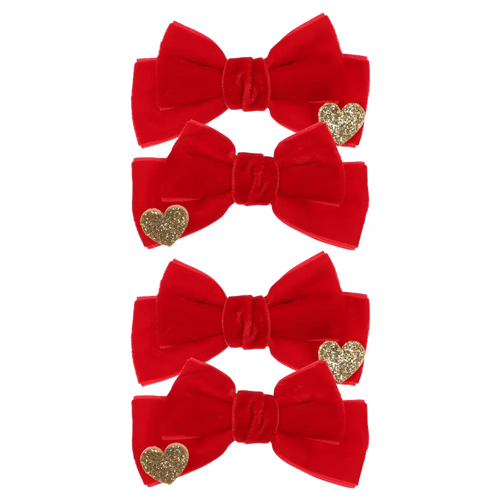 

4pcs Bow For Girls Cute Barrettes Lightweight Durable Styling Hairpin Pins Party Wedding Accessories Child Mini Bowknot Clip
