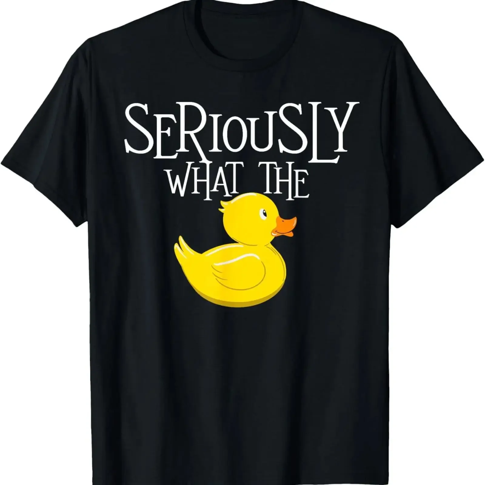 Seriously What The Duck Funny Lover Theme T Shirt vintage Washed Top For Everyday Wear Comfortable streetwear homme Slightly