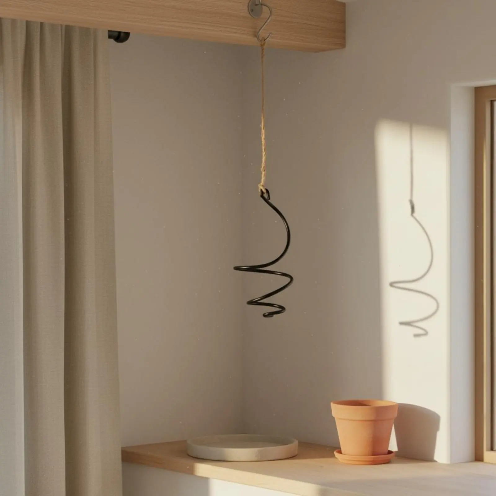 Soporte para plantas de aire, soporte ligero para exhibición de Tillandsia, soporte para Tillandsia, soporte para plantas de alambre de aluminio de larga duración, fácil de instalar