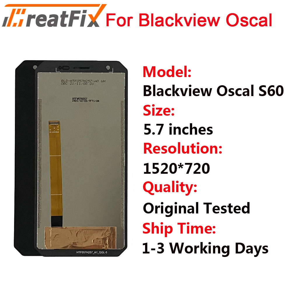 100% Original OSCAL S60 Pro S80 LCD Display For Blackview Oscal C20 S70 Pro C60 C70 C80 LCD Display Touch Screen Assembly