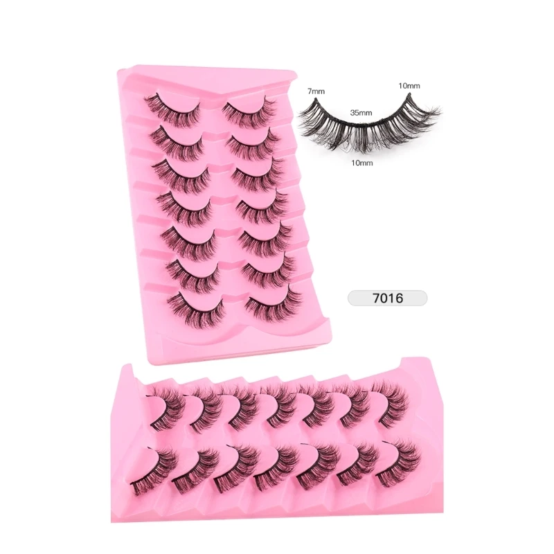 8D Lashes Faux Mink Eyelashes Fluffy-Natural Look False Eyelashes Wispy Long Thick Eyelashes Extension Fake Eyelashes