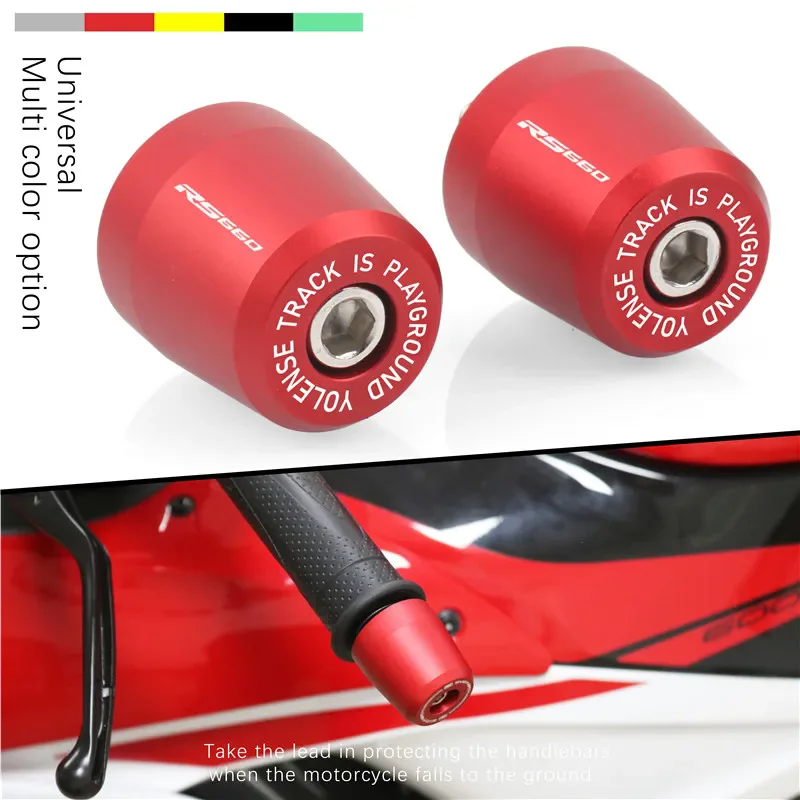 Für RS 660 RS 660 Tuono 660 2020-2023 Motorrad Griff Bar End Lenker Griffe enden Kappe Stecker Slider Gegengewicht abdeckung