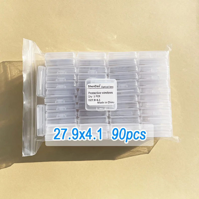 90 Stück Lasermaschinen-Schutzfenster 18x2 20x2 20x3 28x4 27.9X4.1 30x5 1064nm Faserlinse für Raytools Precitec WSX Schneiden und Schweißen – Detail 3