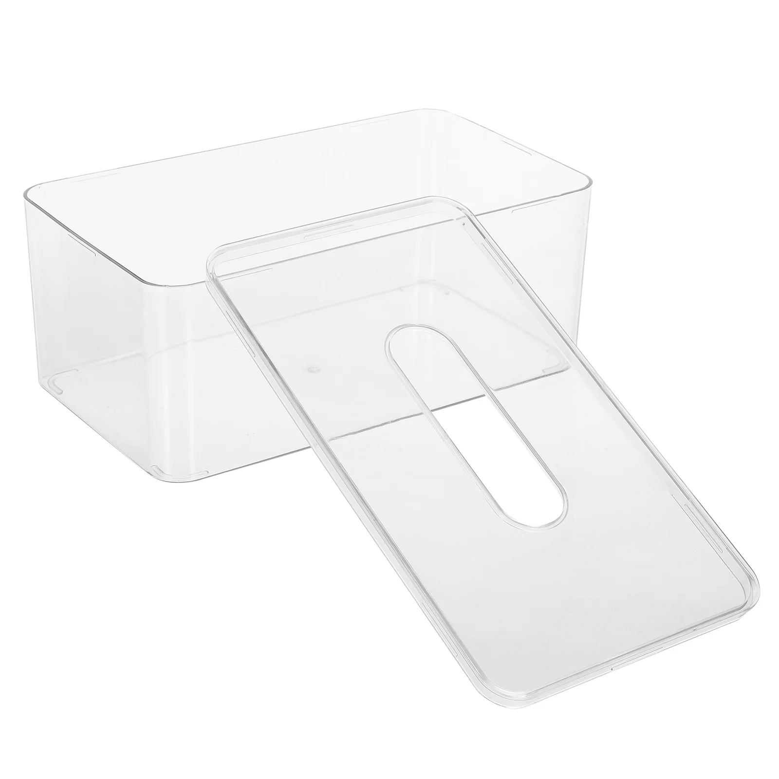 

Transparent Tissue Holder Box Clear Napkin Organizer Multifunctional Desktop Tissue Storage for Home Office Restaurant Living