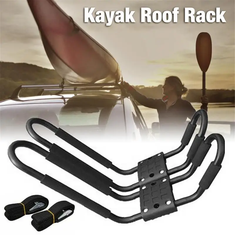 

2pcs Kayak Roof Rack Universal Rooftop Rack Kayak Canoe Paddle Boat Surf Ski Universal Roof Rack Carrier Rack For Canoe Kayaks
