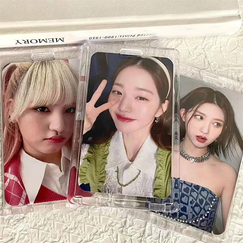 

New Arrival Kawaii 3 inch Photocard Holder Credit ID Bank Card Photo Display Holder Bus Card Protective Case Pendant