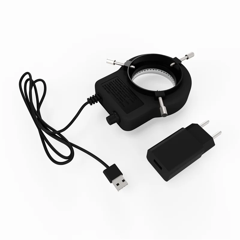 RF4 OK-8 Microscope 144 LED Light Industrial Monocular Binocular  Stereoscopic Lens Adjustable Circle Illuminator Lamp