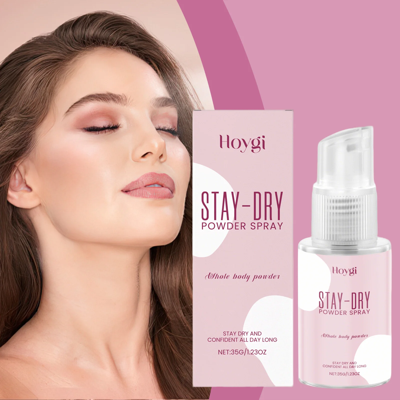 Stay Dry Powder Spray No Mess Body Powder Spray Stay Dry Freshness Absorbs Moisture for Women Men