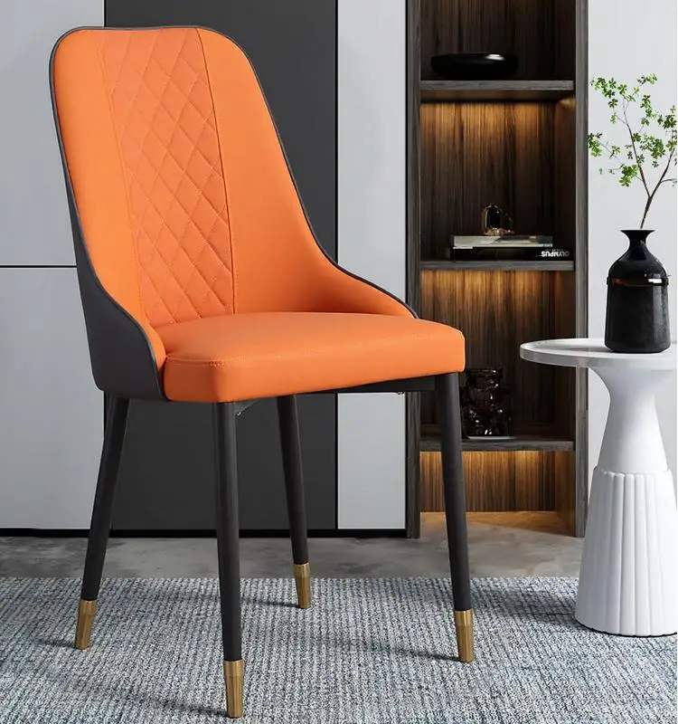 

High-End Dining Chairs for Hotels Restaurants Light Luxury Backrest Chairs for Living Room Reception Bedroom Internet Famous