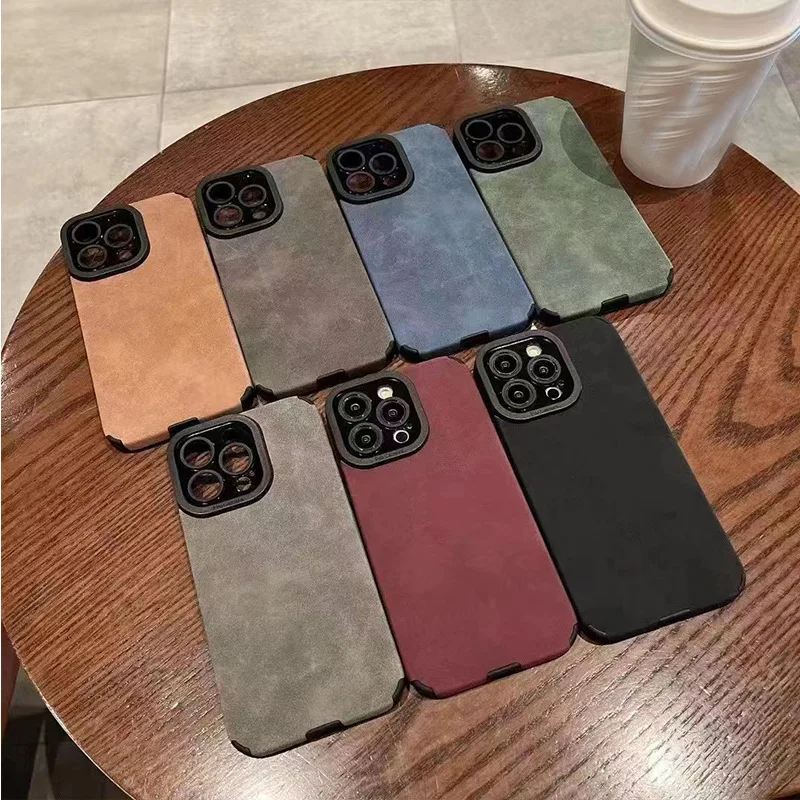 For iPhone15promax case Premium sense iPhone14pro fluff skin case iPhone12 New leather for iPhone13mini for iphone11pro