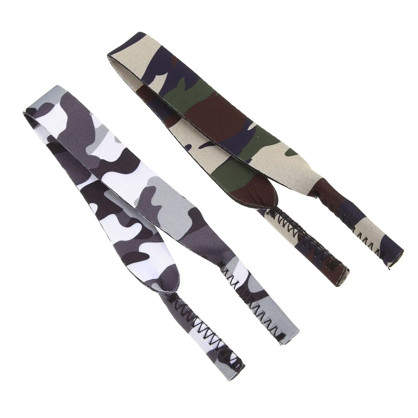 2PCS แว่นตา Lanyards Camouflage สไตล์หน้ากากแขวนเชือก Anti Lost จี้ Neoprene ตกแต่งปรับความยาวปฏิบัติ