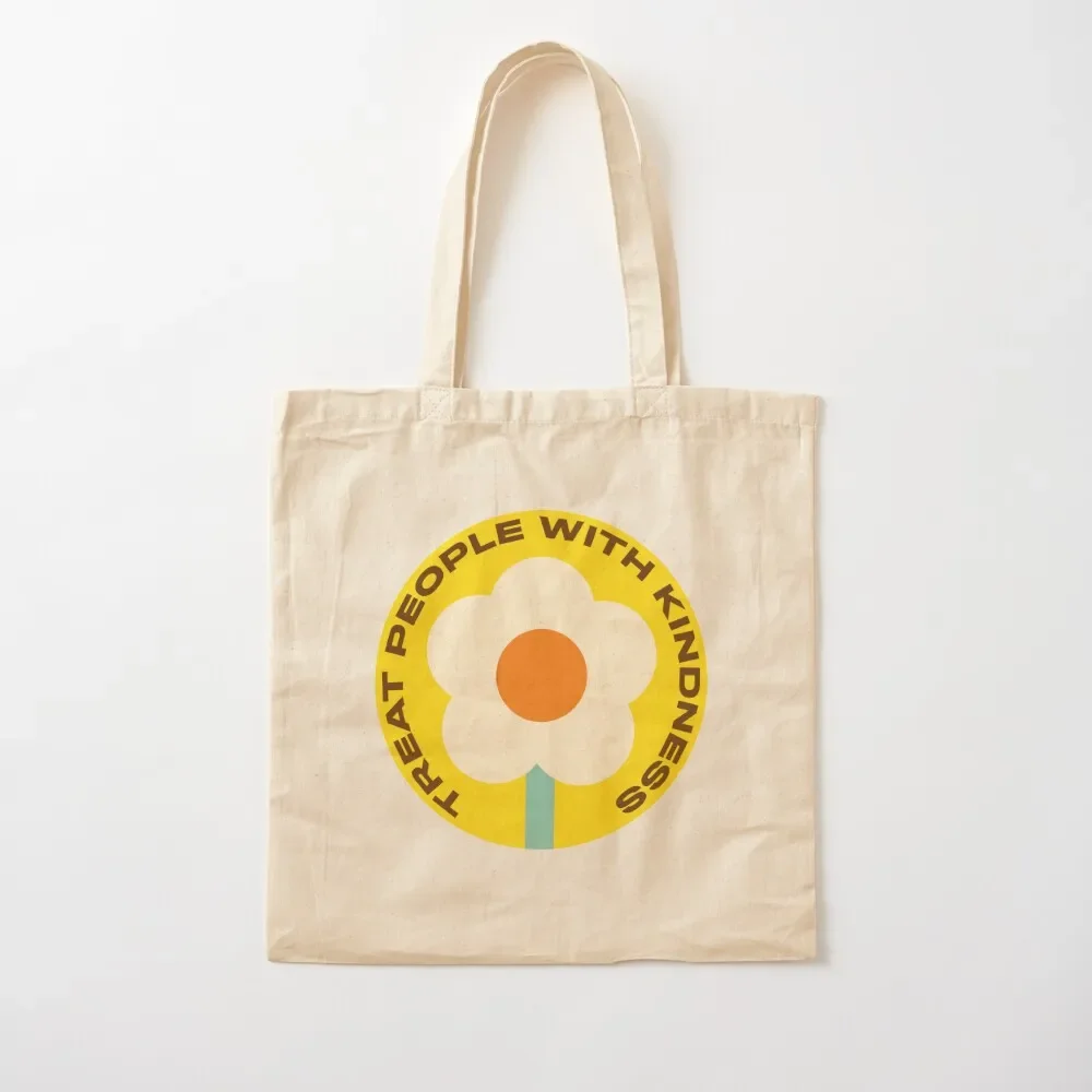 Treat People With Kindness Badge Tote Bag personalized tote canvas bags Women's bags custom tote