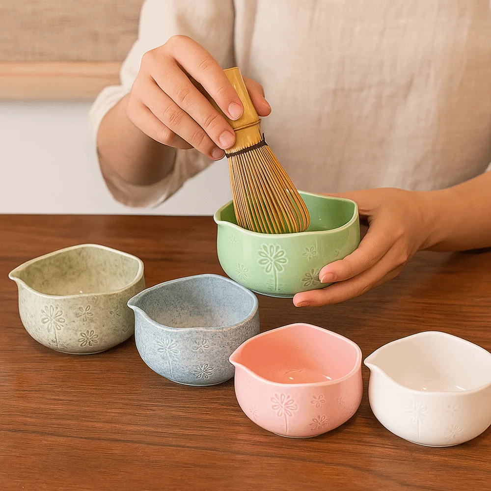 

Heat Resistant Ceramic Matcha Bowl Reusable Easy To Clean Matcha Mixing Bowl Large Capacity Japanese Tea Wash Tea Ceremony