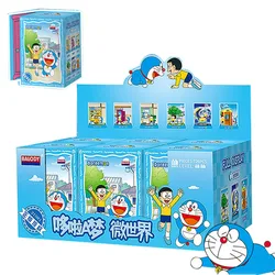 Anime Kawaii Doraemon Micro Scene Building Block Toys Educational Assembly Random Cartoon Model Ornament Girl Gift Peripherals