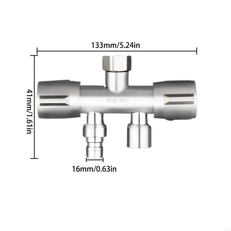 مراقبة مزدوجة صنبور حديقة الري التحكم في مياه الغسالة المرحاض دش الصمامات صمامات الحمام N58D