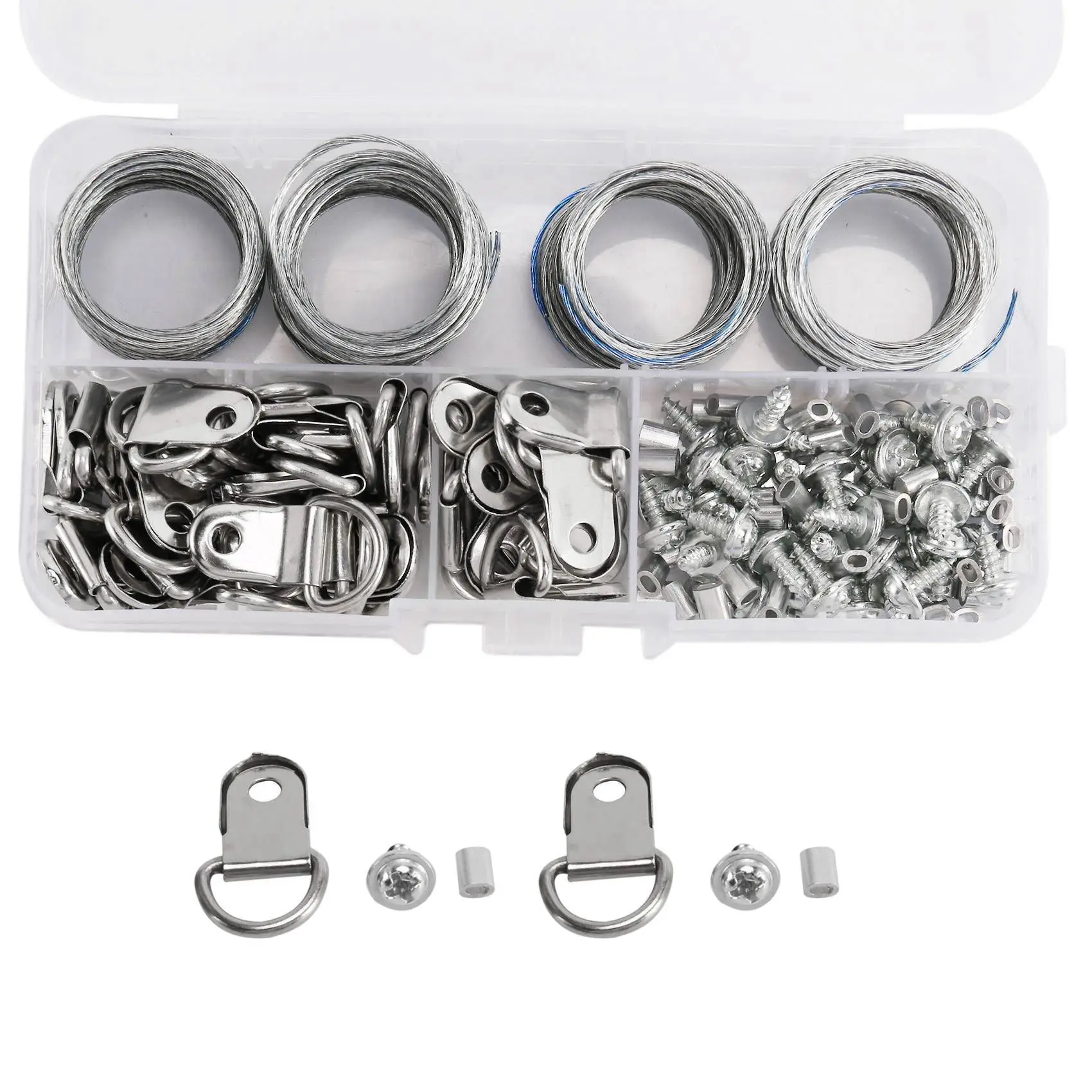 ABUP-248Pcs Picture Hanging Wire Kit,Photo Frame Hanging Kit,Picture Hanging Kit With Nails For Wall Mounting