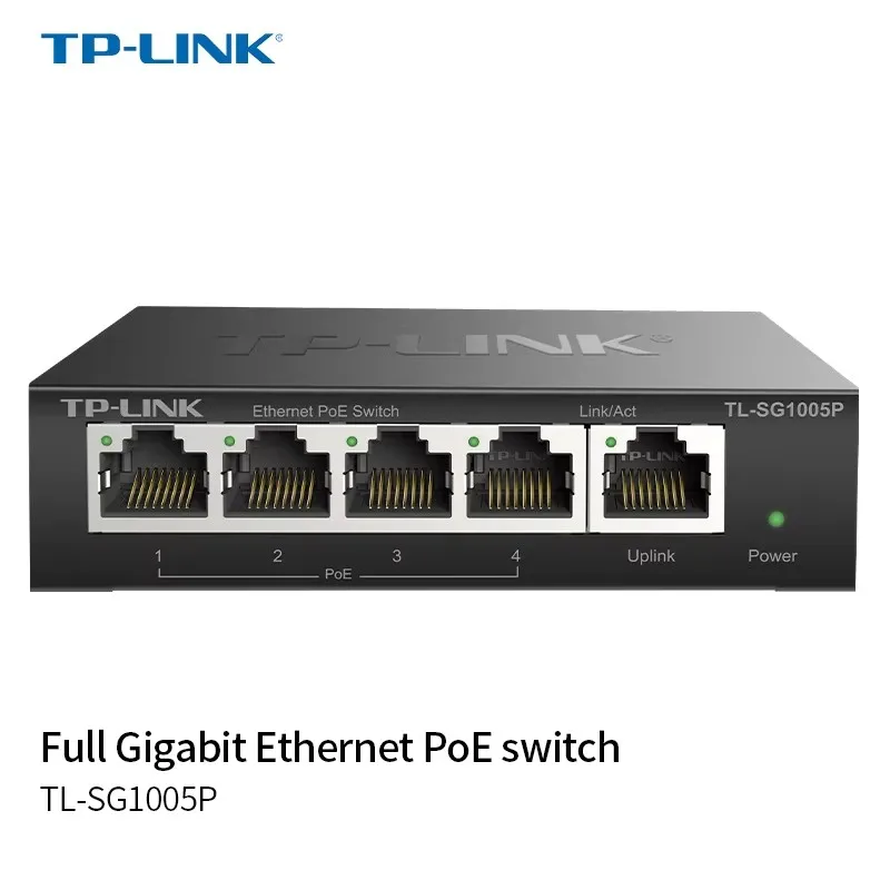 

TP-Link TL-SG1005P 5 Port Gigabit POE Switch 1000GBASE-T Network Switcher RJ45 Plug and Play Networking Hub Internet Splitter