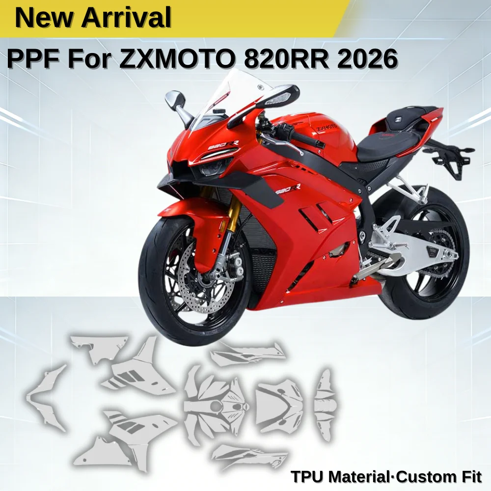 

Защитная пленка из ТПУ для мотоцикла ZX MOTO 820RR 2026, прозрачная пленка для кузова, наклейка PPF, прозрачный комплект наклеек, защита от царапин
