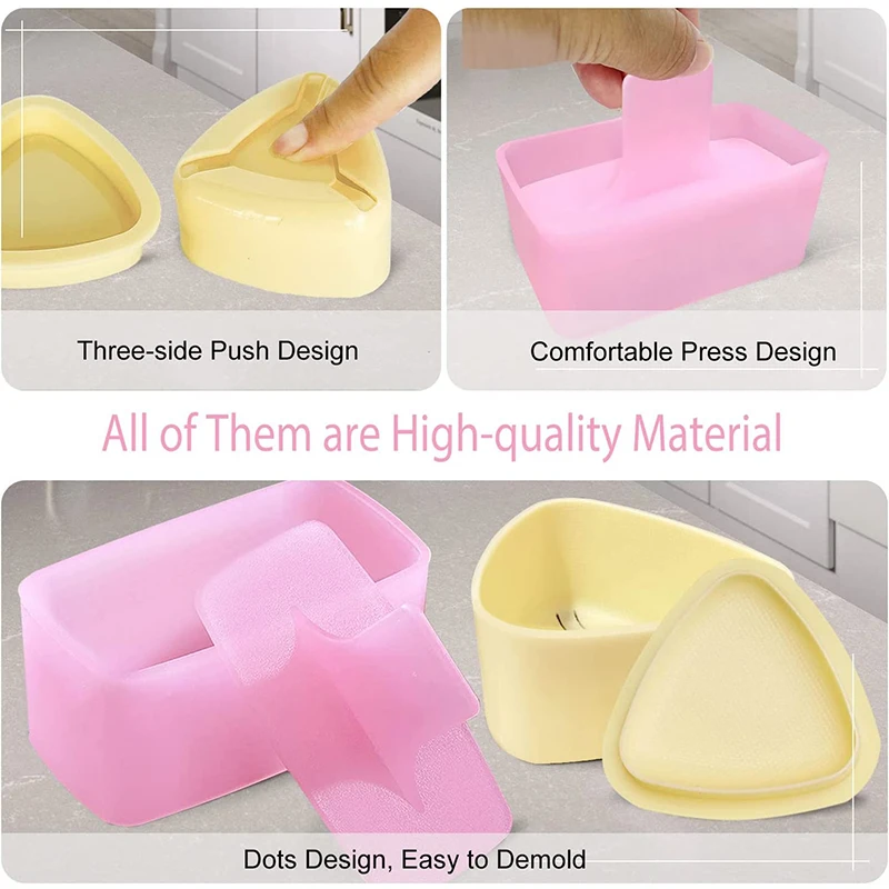 LMETJMA  Pack Rice Mold Musubi Maker Kit Non Stick Musubi Maker Press Rice Ball Mold DIY Sushi Maker Tools Kit JT189