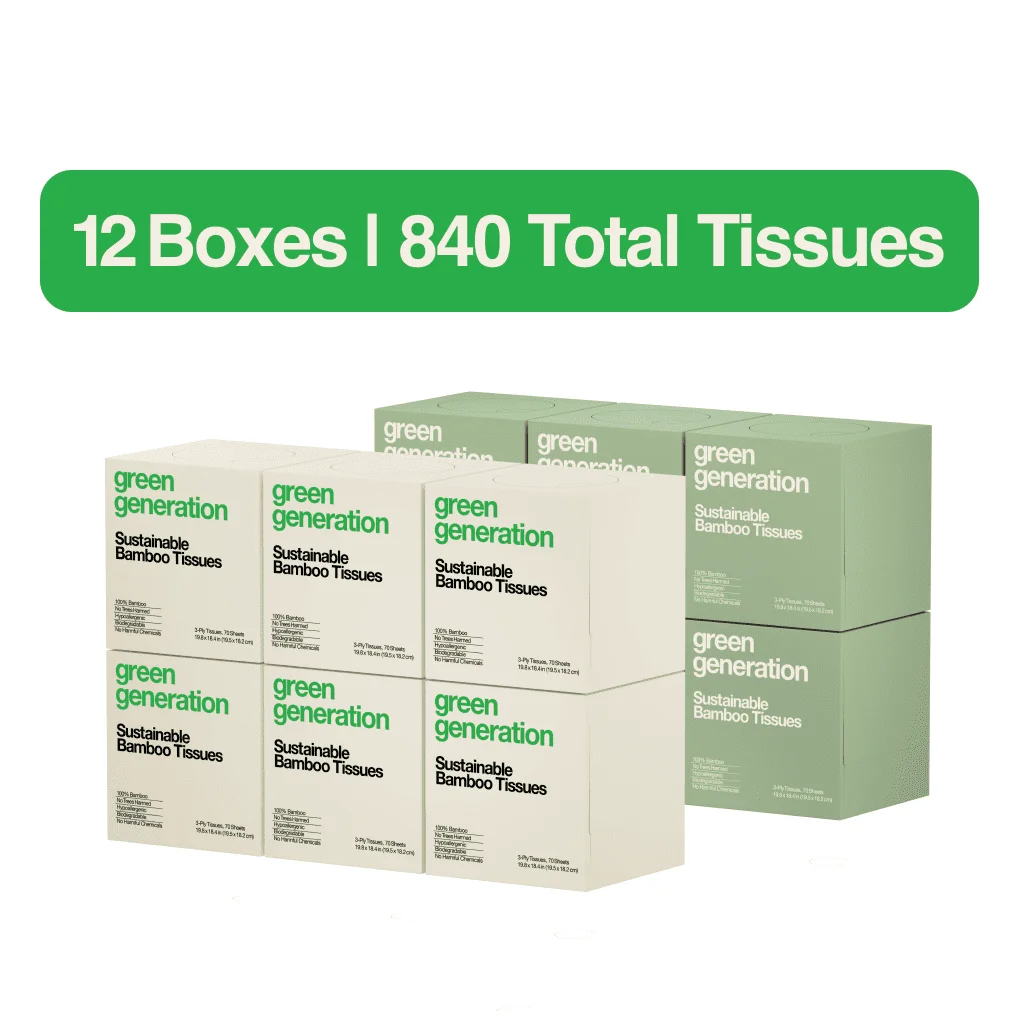 Sustainable Bamboo Facial Tissues, 3 Ply, 70 Sheets per Box, 12 Boxes Paper towels provide a quality experience with comfort