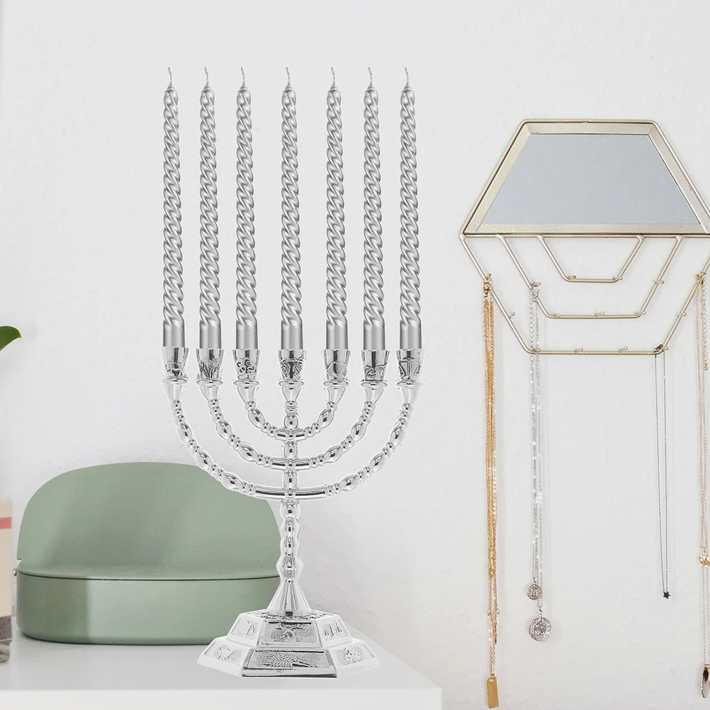 

7-Branch Zinc Alloy Holder Taper Candlestick for Desktop Bedroom Wedding Table Centerpiece Metal Stand Home Decor