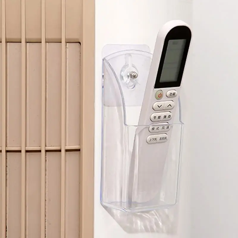 Household Transparent Storage Boxes Multipurpose Acrylic TV Air Conditioner Remote Control Holder Wall Mount Storage Box
